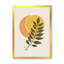 Abstrait géométrique soleil et lune avec feuille V - Impression sur toile-59706797-59706796