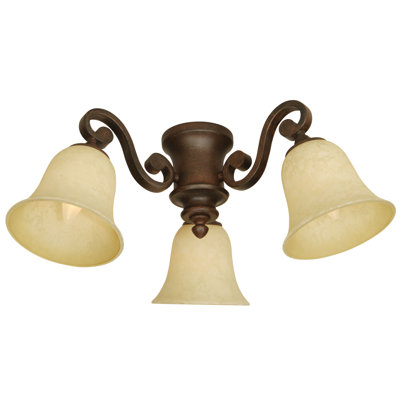 14.5 in. 3 - Light LED Branched Ceiling Fan Light Kit