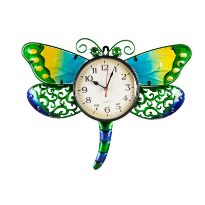 Horloge murale libellule