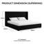 Premium Plush Bed Frame – Elegant Padded Bed with 48” Statement Headboard, Solid Wooden Bed – Contemporary Designer Finish-729956829-730740198