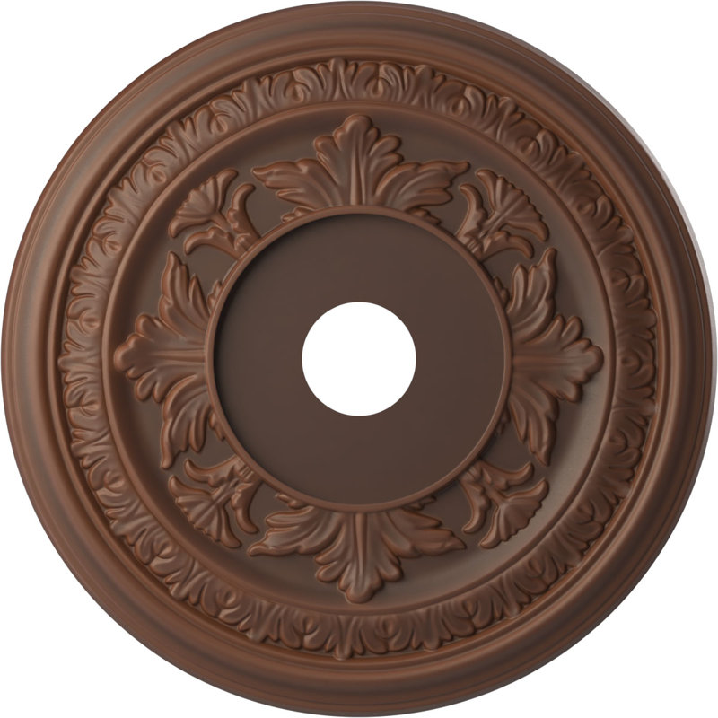 Médaillon de plafond en PVC thermoformé Baltimore, Rouille métallique, H 22 po x l 22 po x P 1 po