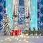 Kbndieu Christmas Snowflake Curtains 2pc Set 39x79in for Parties Christmas Winter Holidays Winter Photos Booth Props Background Streamers-1513337090