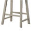 Ensemble de 2 tabourets ergonomiques de hauteur comptoir sans dossier gris clair de 17,5 po Alfonso