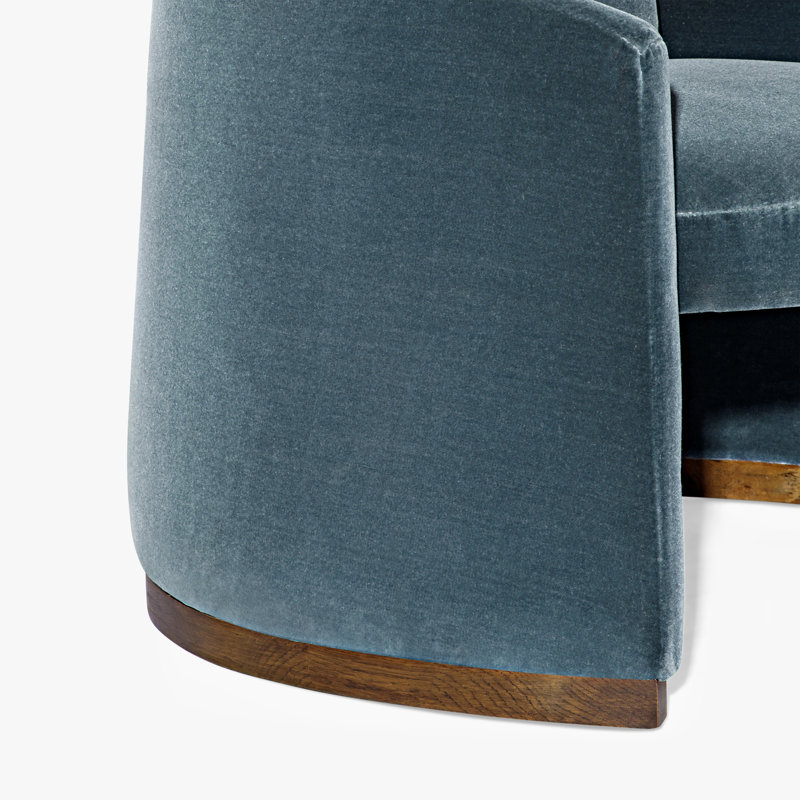 Chaise rembourrée Kelby, Mélange de polyester bleu sarcelle