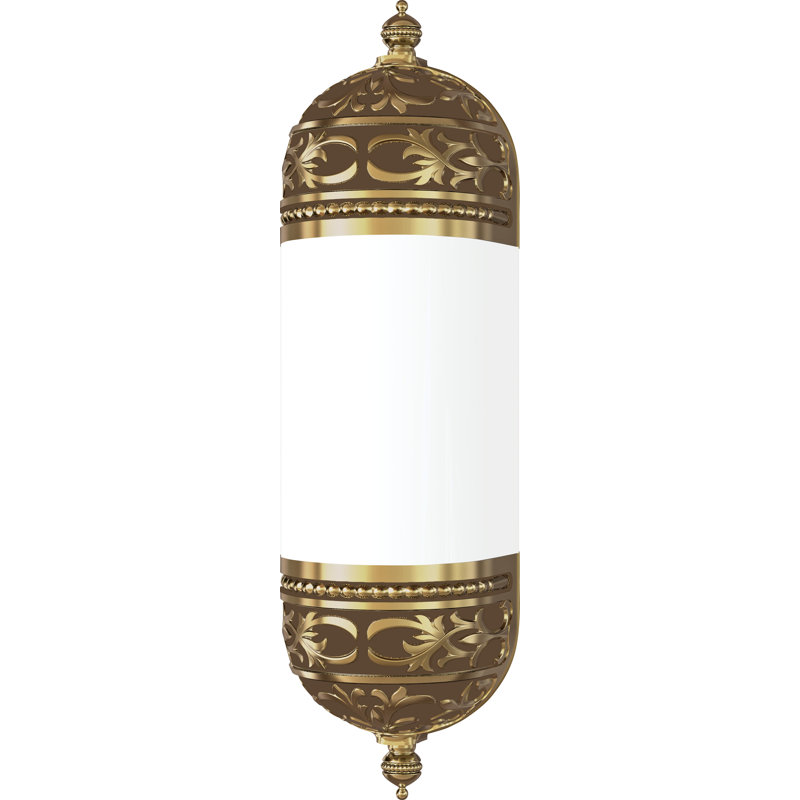 Fluellen Flush Mounted Sconce, Antique Brass