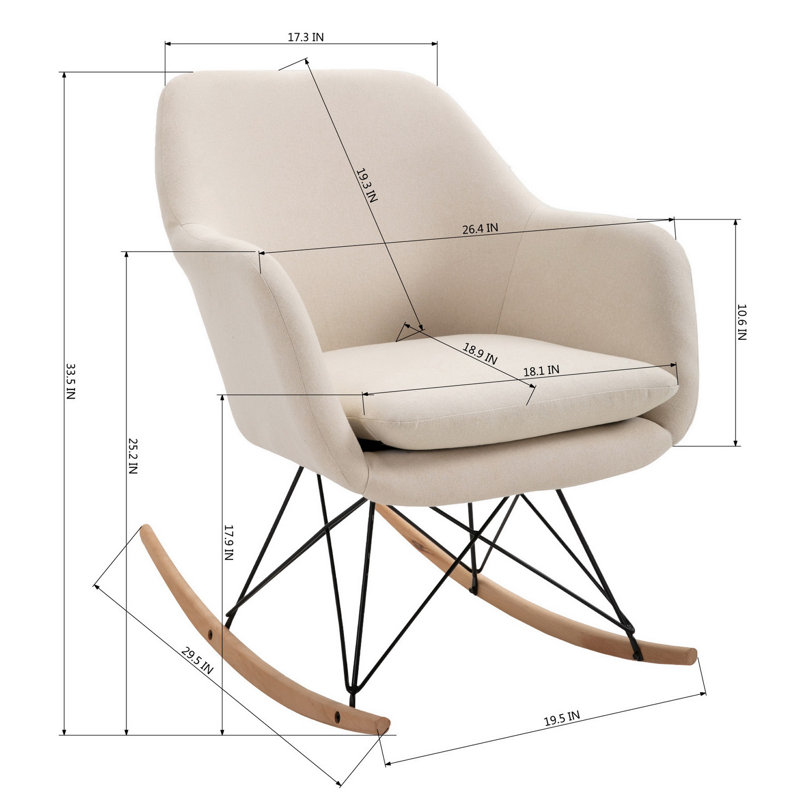 Maisy Rocking Chair, Beige