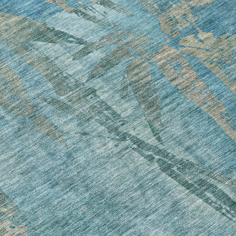 Machine Washable Indoor/Outdoor Bernadette ACN2222 Botanical Rug, Rectangle 2'6" x 3'10"