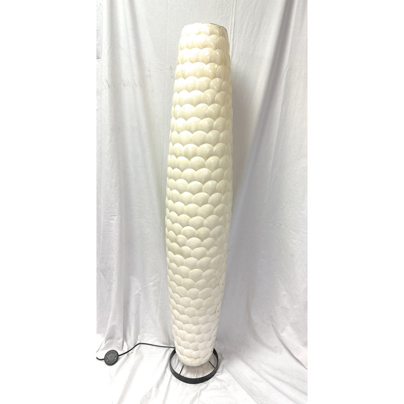 Handmade 59" Shell Column Lamp