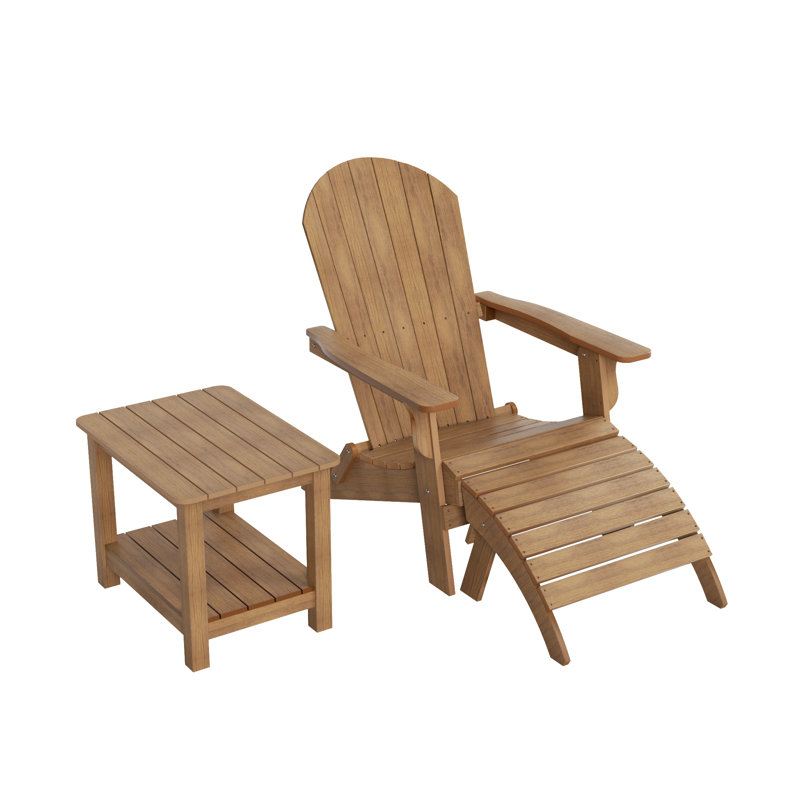 Arrlo Foldable Outdoor Adirondack Chair, Teak