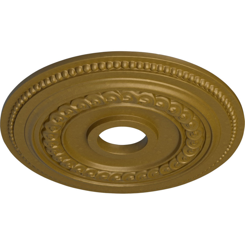 Médaillon de plafond Endurathane Diane, DE 18 po x P 3 5/8 po x P 1 1/8 po (convient aux auvents jusqu'à 5 3/8 po), fini cuivre peint à la main