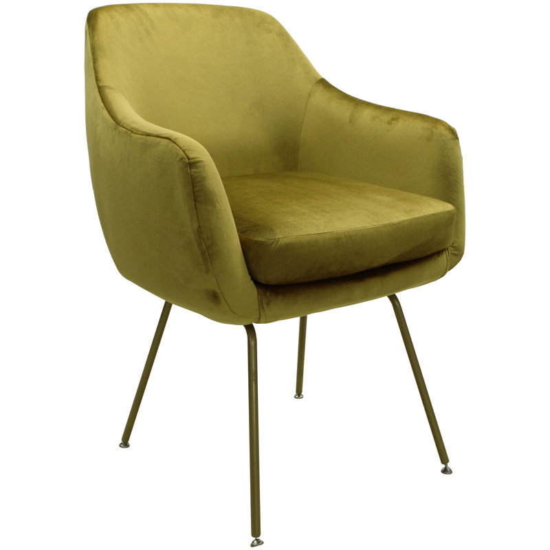 Kaif 21'' H Upholstered Armchair, Gold, Gold