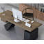 78.74" Wood colour+Black Rectangular Solid Wood+Iron desks-108206110