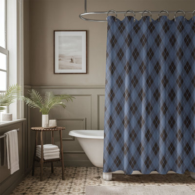 Rideau de douche Plaid Earthy - Premium