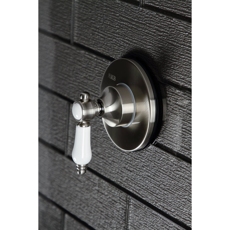 Kingston Brass Bel-Air Single-Handle Wall Mount Three-Way Diverter Valve with Trim Kit, Brushed Nickel