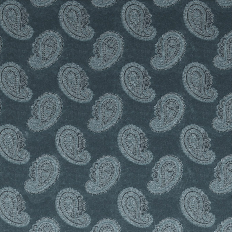 Orissa Velvet Fabric, Azure