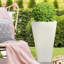 Tall Planter with Drainage Holes, Frostproof Outdoor Plant Pot, Concrete Effect Tall Tapered Planter-1723623150-1716494012