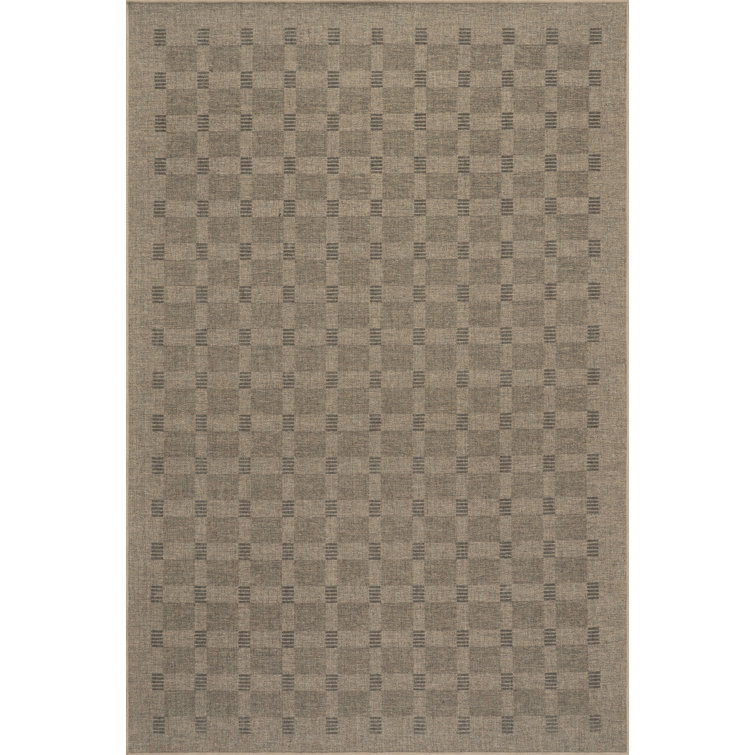 Nate Berkus Walker Modern Checkered Washable Area Rug