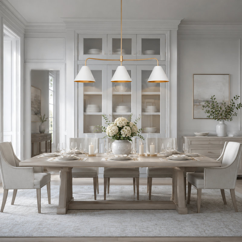  Kimmons 3-Light 44.9’’ Dimmable Modern Linear Kitchen Island Pendant