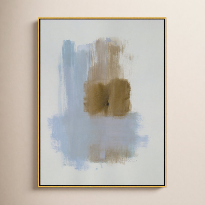 Breighden Powder Room Wash IV Framed On Canvas Print, Or, H 49,5 po x l 37,5 po x P 2 po