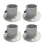 4 PC Round Fence Base Column Base Suitable For 48Mm Round Tube Garden Fence Essential Accessories