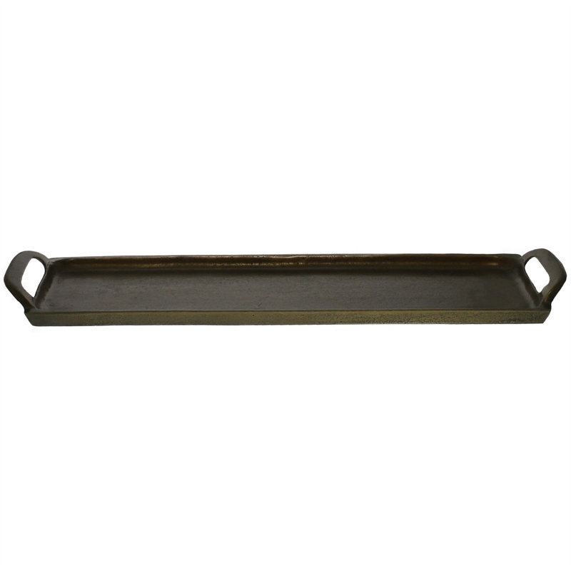 Plateau de service Walt, H 1,5 po x L 21 po x l 5,75 po, Laiton brossé