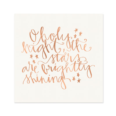 Oh Holy Night Linen - Wrapped Canvas Print