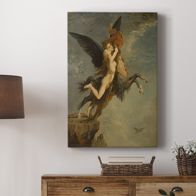 «The Chimera», toile tendue par Gustave Moreau, 8 x 12