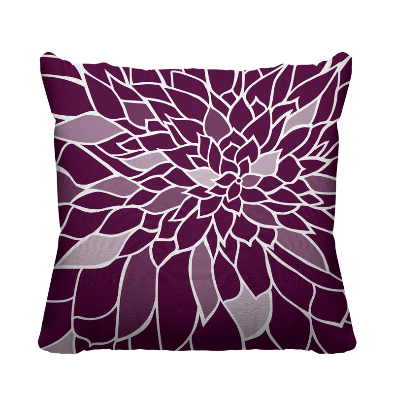 Coussin Raina, L 15 po x H 15 po, Violet