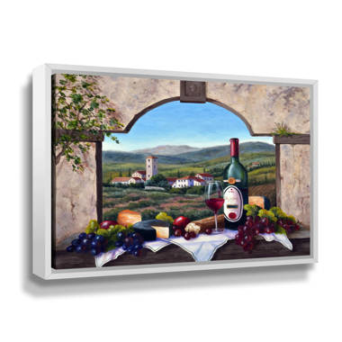 Wine on The Window by Barbara Felisky Gallery Wrapped Canvas Giclee Art (24 in x 24 in) - 24 x 24