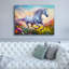  Art mural en toile, «Gallop Unicorn» par Dean Russo, 54 po x 40 po-1989517692