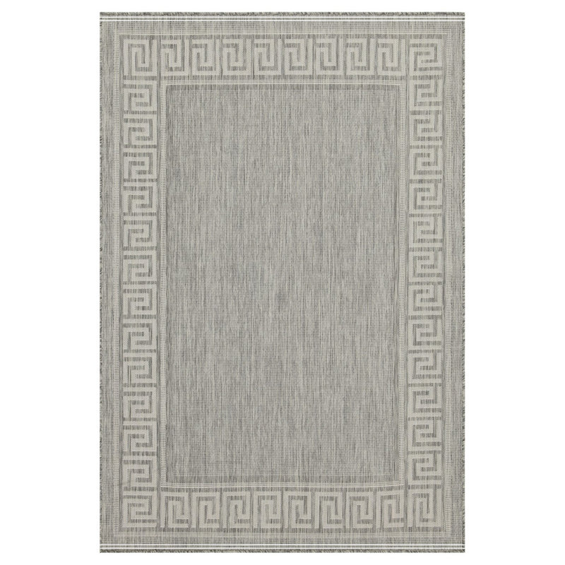 Silver Indoor/Outdoor Area Rug, Rectangle 5'3" x 7'3"