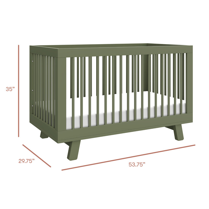 Hudson 3-in-1 Convertible Crib, Olive