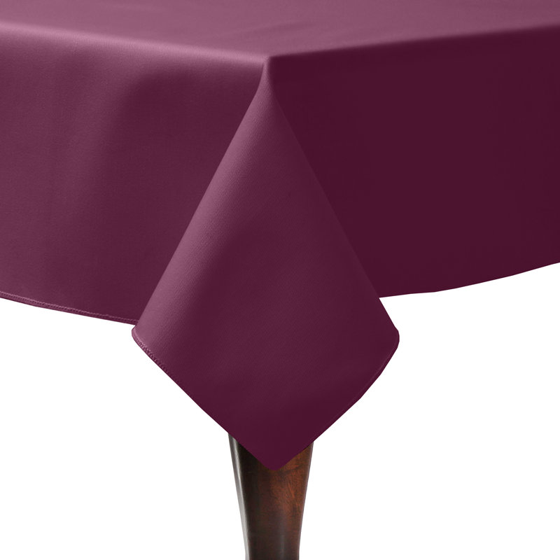 Cotton Twill Rectangular Tablecloth, 52" L x 48" W, 5, Burgundy
