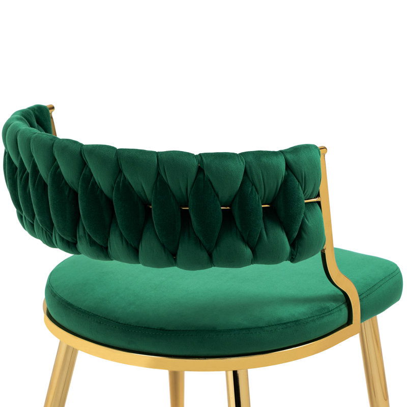 Christal Upholstery Dining Chair, Dark Green
