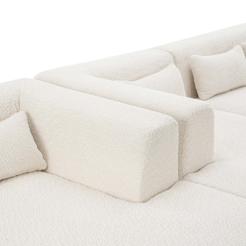 Canapé modulaire rembourré Boneless, Beige