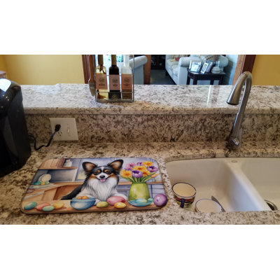 Decorating Easter Papillon Dish Drying Mat