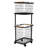 2-Tier Laundry Basket Metal Laundry Hamper With Wheels-1141647315