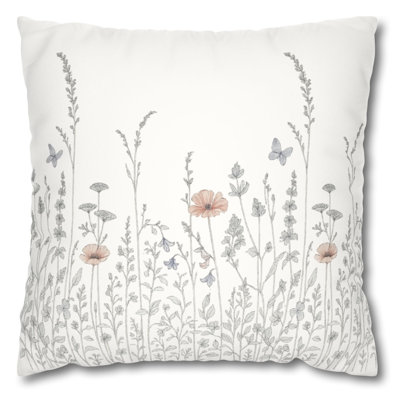 Wildflower Throw Pillow Cover | Floral Cushion Cover