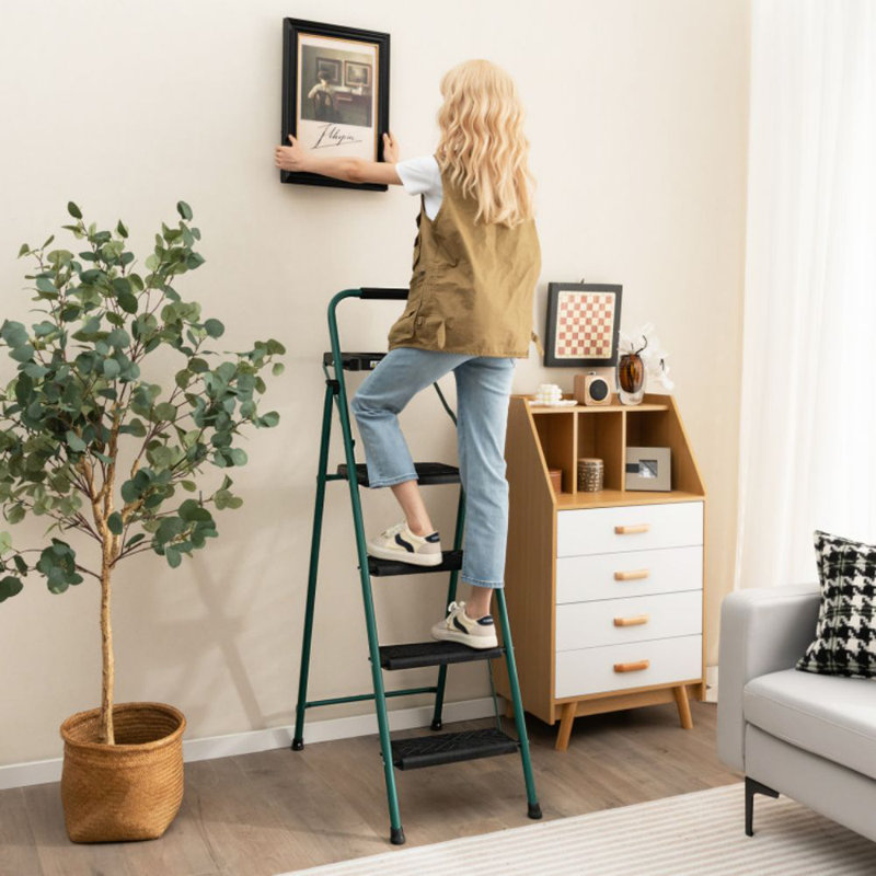 Escabeau pliable en métal à 4 marches Souderton
