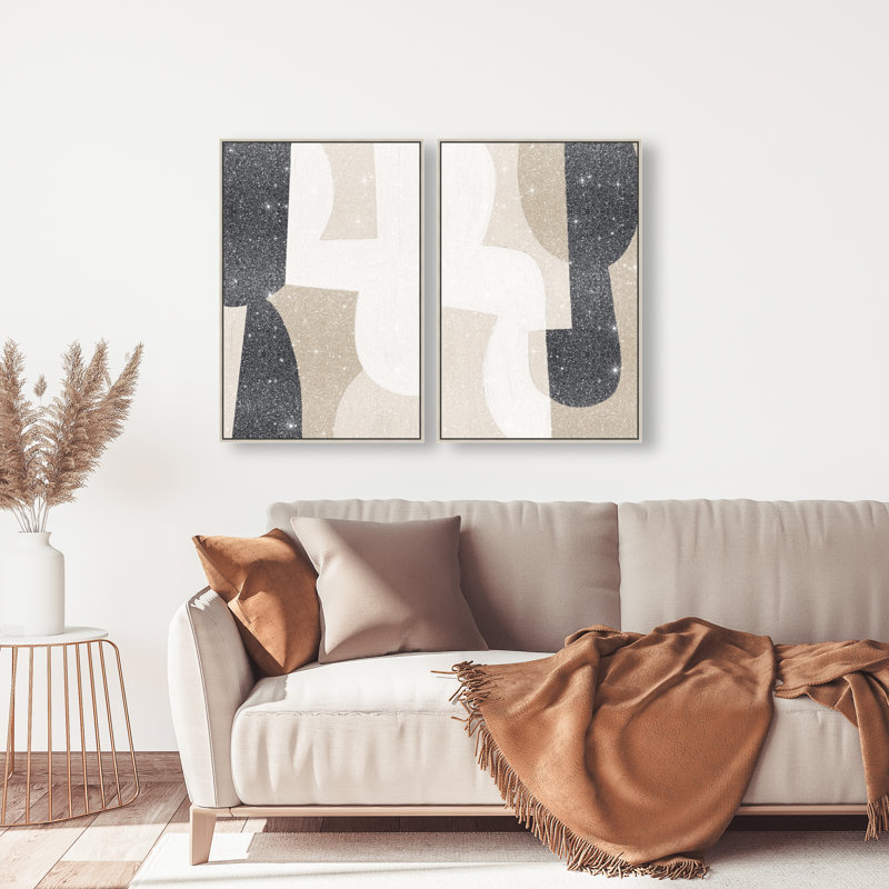 El Modernista Set Set by Oliver Gal, 21"H x 31"W, Silver Floater Frame