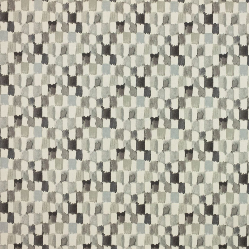 Brushstroke Check 100% Cotton Fabric, Twig