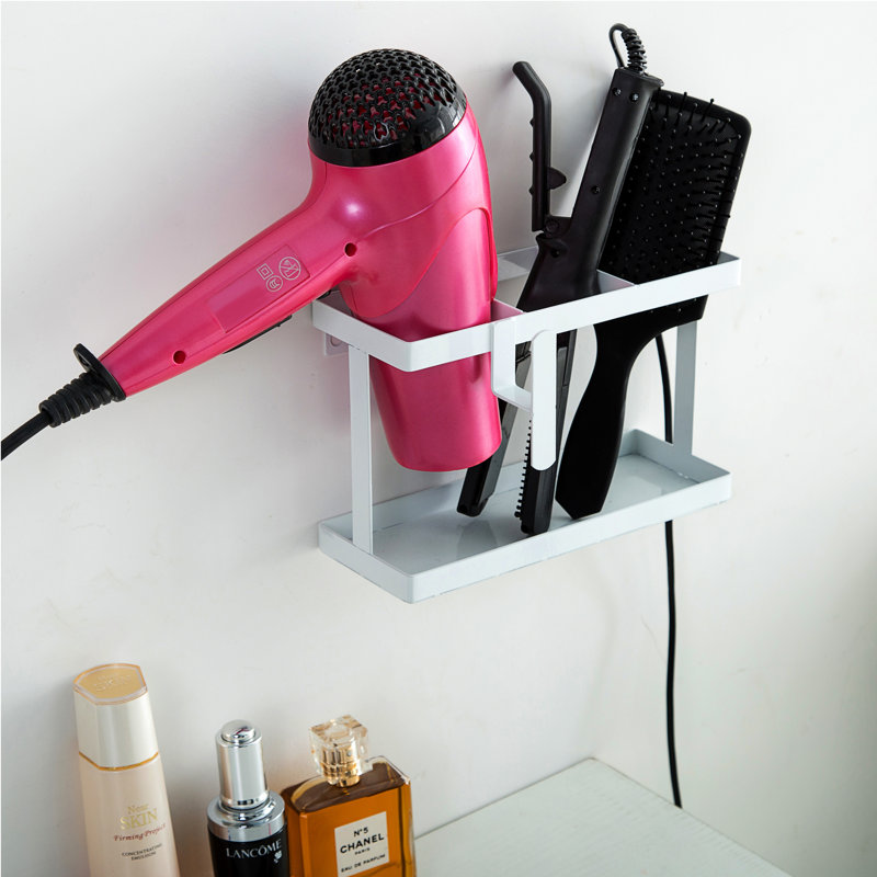 Metal 3 Compartments Hair Tool Holder