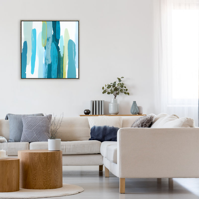 Blu Crush I Painting by Rick Kane, 31.75" H x 31.75" W, Image Brush Gel