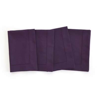 Cotton Linen Hemstitch Dinner Napkins