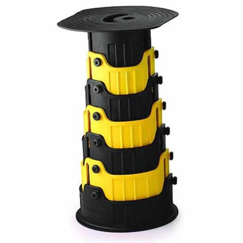 Boivin Plastic Accent Stool, Yellow/Black