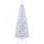 Arbre de Noël au crayon 6 pi, sapin de Noël artificiel non éclairé avec branches réalistes, arbre d'Halloween avec 618 pointes, blanc-2131931660