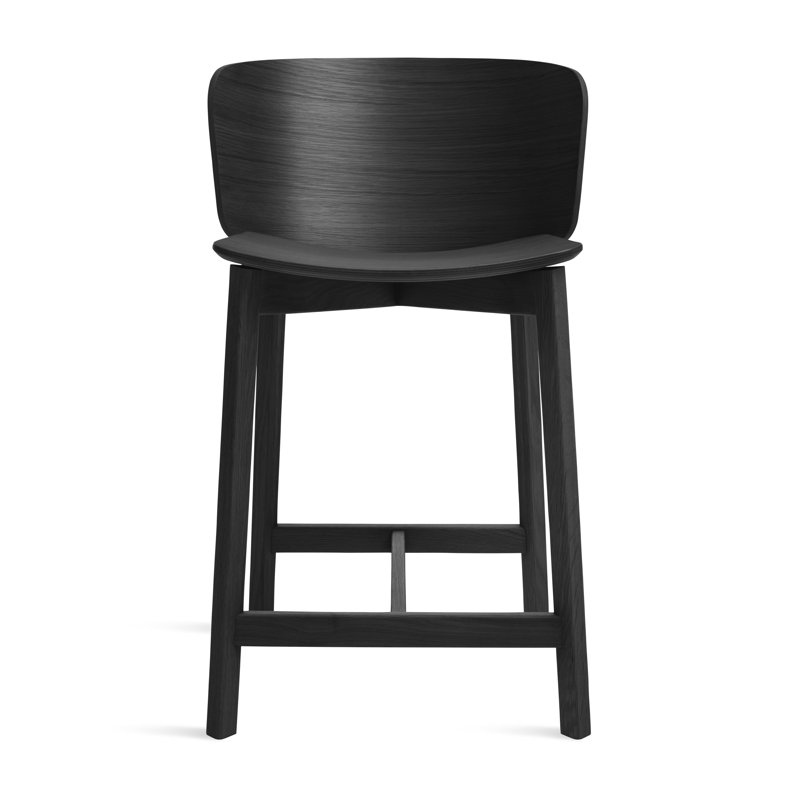 Tabouret Buddy, Tabouret de comptoir (siège d'une hauteur de 26 p, Noir