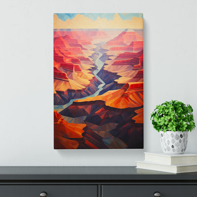 Grand Canyon Geometric - Wrapped Canvas