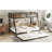 Black Metal Twin Over Full Bunk Bed With Trundle - Solid Quality, Silent Movement, Space Saving, Guardrail Protection, Simple Assembly Storage Benefit, Reinforced Bottom, Convenient Setup-446802935