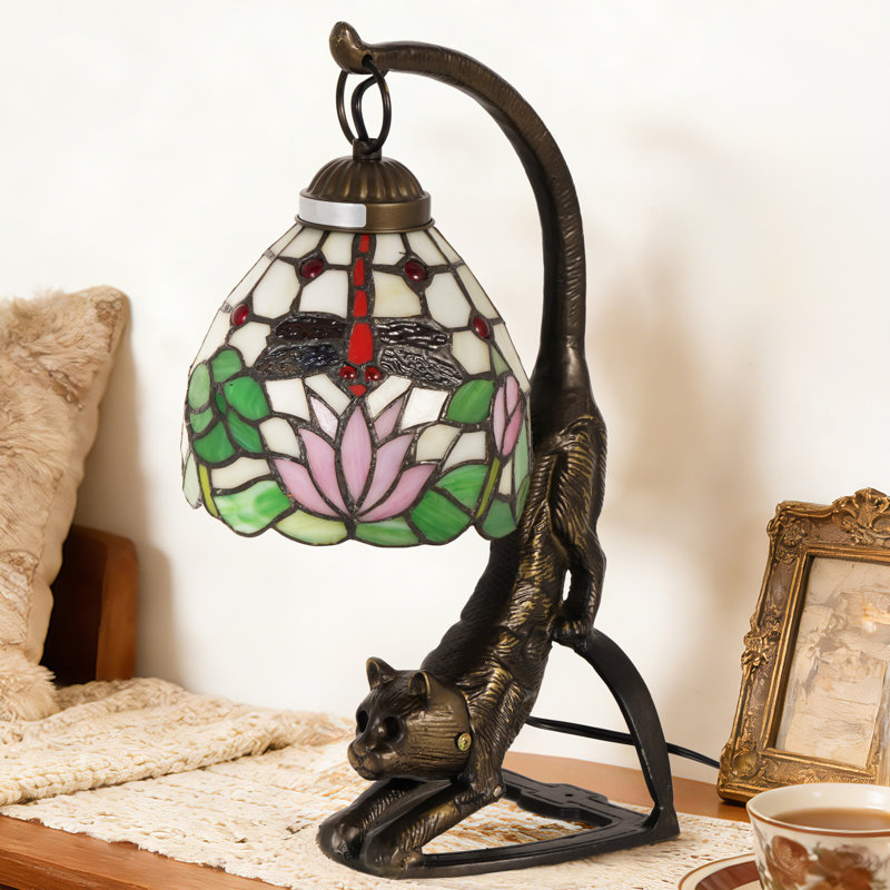 Lampe de table en verre coloré Tiffany